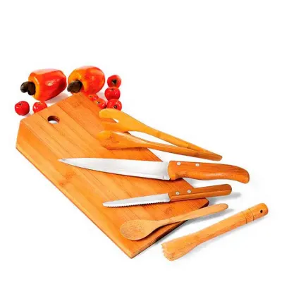 Kit Para Bar em Bambu Monaco 6 Pcs