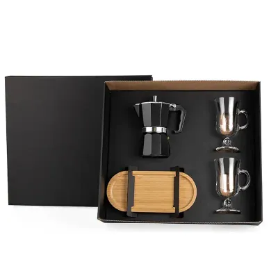 Kit Para Café Com Cafeteira Italiana - 4 Pçs