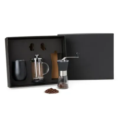 Kit Para Cafe Com Copo Termico 3 Pecas