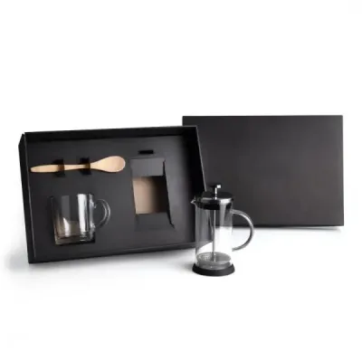 Kit Para Cafe Com Prensa Francesa 3 Pecas