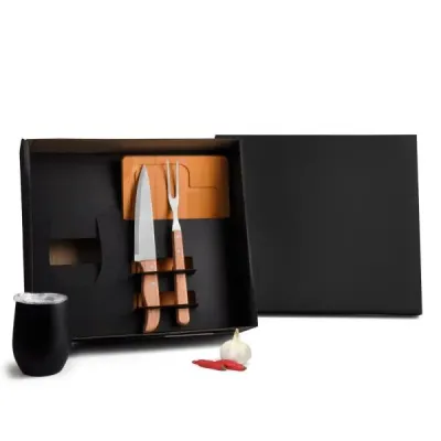 Kit Para Churrasco Com Copo Termico 4 Pcs
