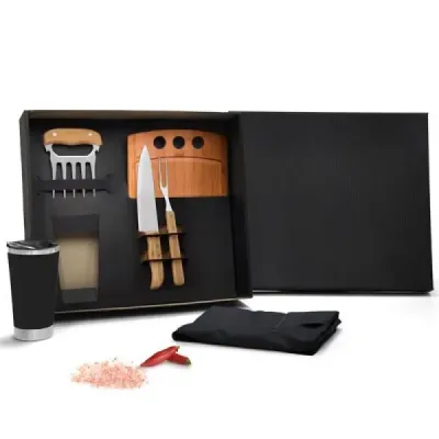 Kit Para Churrasco Com Copo Termico 6 Pcs
