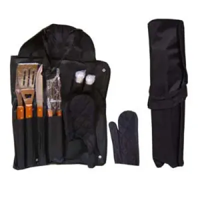 Kit Para Churrasco Com Maleta Que Vira Avental