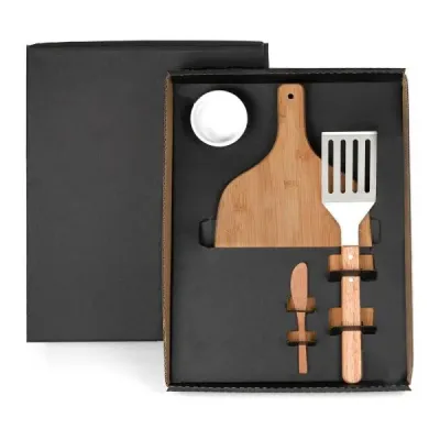 Kit Para Hamburguer Com Espatula 4 Pcs