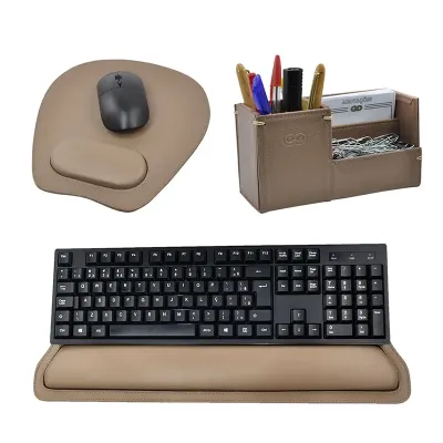 Kit Para Mesa Escritorio Glv03001 em Couro