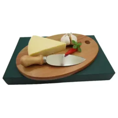 Kit Para Queijo Com Faca e Tabua Oval