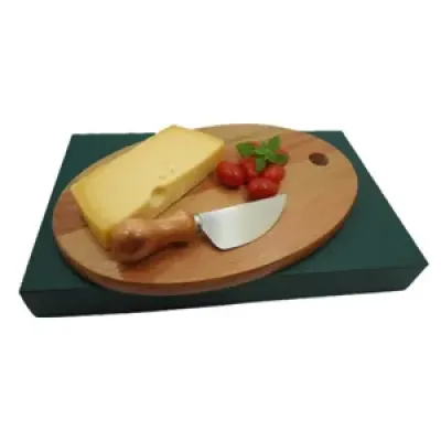 Kit Para Queijo Com Tabua Oval e Faca