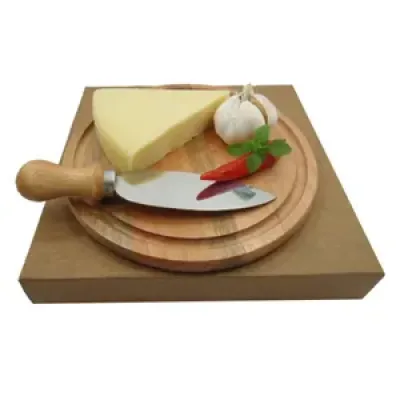 Kit Para Queijo Com Tabua Redonda