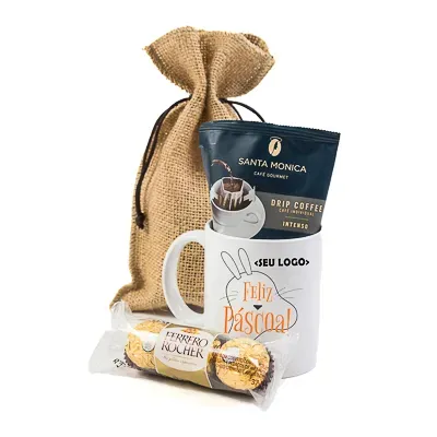 Kit Pascoa Cafe Com Chocolate no Saquinho