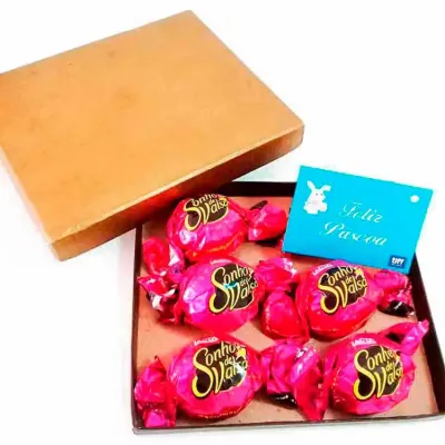 Kit Pascoa Caixinha Com 6 Bombons Sonho de Valsa