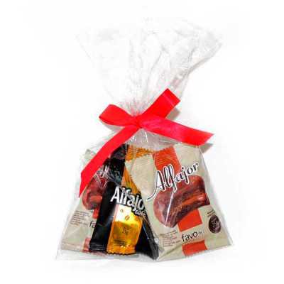 Kit Pascoa Com Alfajor em Saco Para Presente