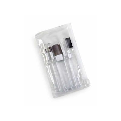 Kit Pinceis Personalizado em Estojo Plastico Resistente Com 5 Pecas Leve Elegante e Util e o Brin