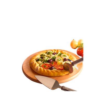 Kit Pizza Personalizado o Conjunto e Composto Por 03 Pecas Sendo 01 Taboa de Madeira 01 Espatula