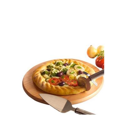 Kit Pizza Personalizado o Conjunto e Composto Por 03 Pecas Sendo 01 Taboa de Madeira 01 Espatula