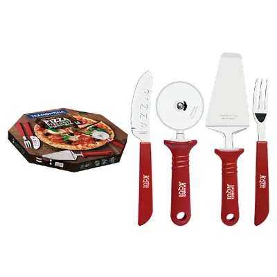 Kit Pizza Tramontina Cabo Vermelho 14 Pecas
