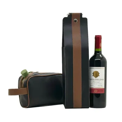 Kit Porta Vinho e Necessaire