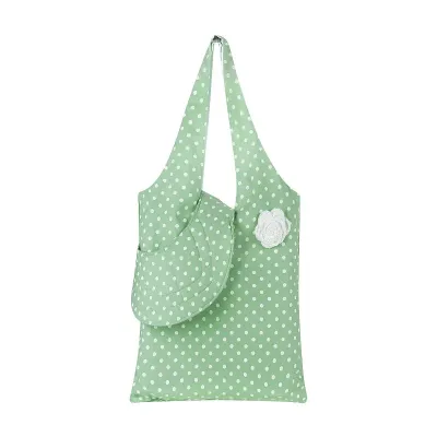 Kit Praia Poá e Flor - Bolsa dupla face e Viseira