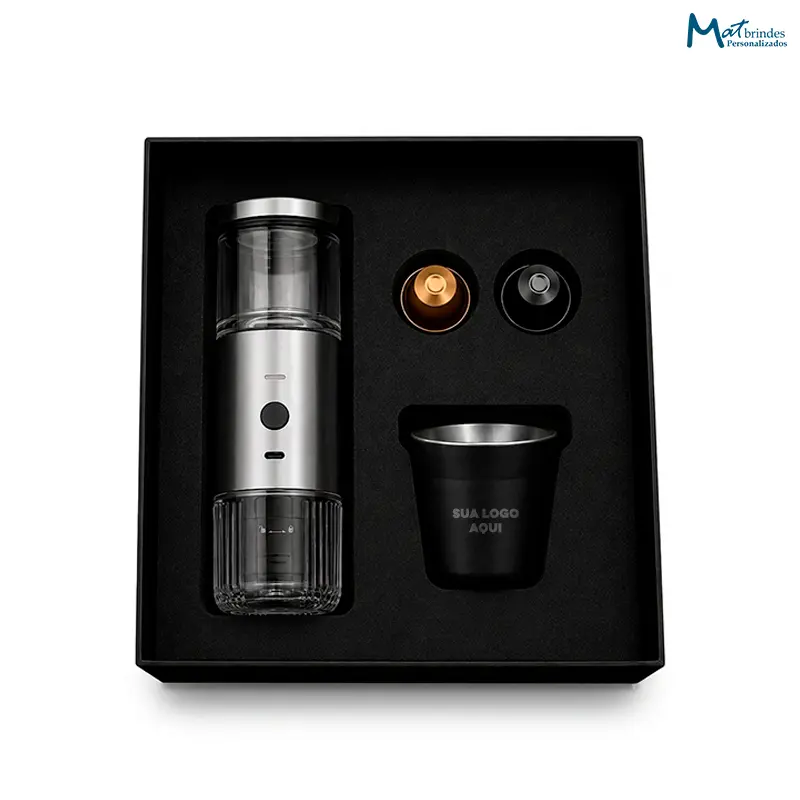 Kit Premium com Máquina de Café Portátil