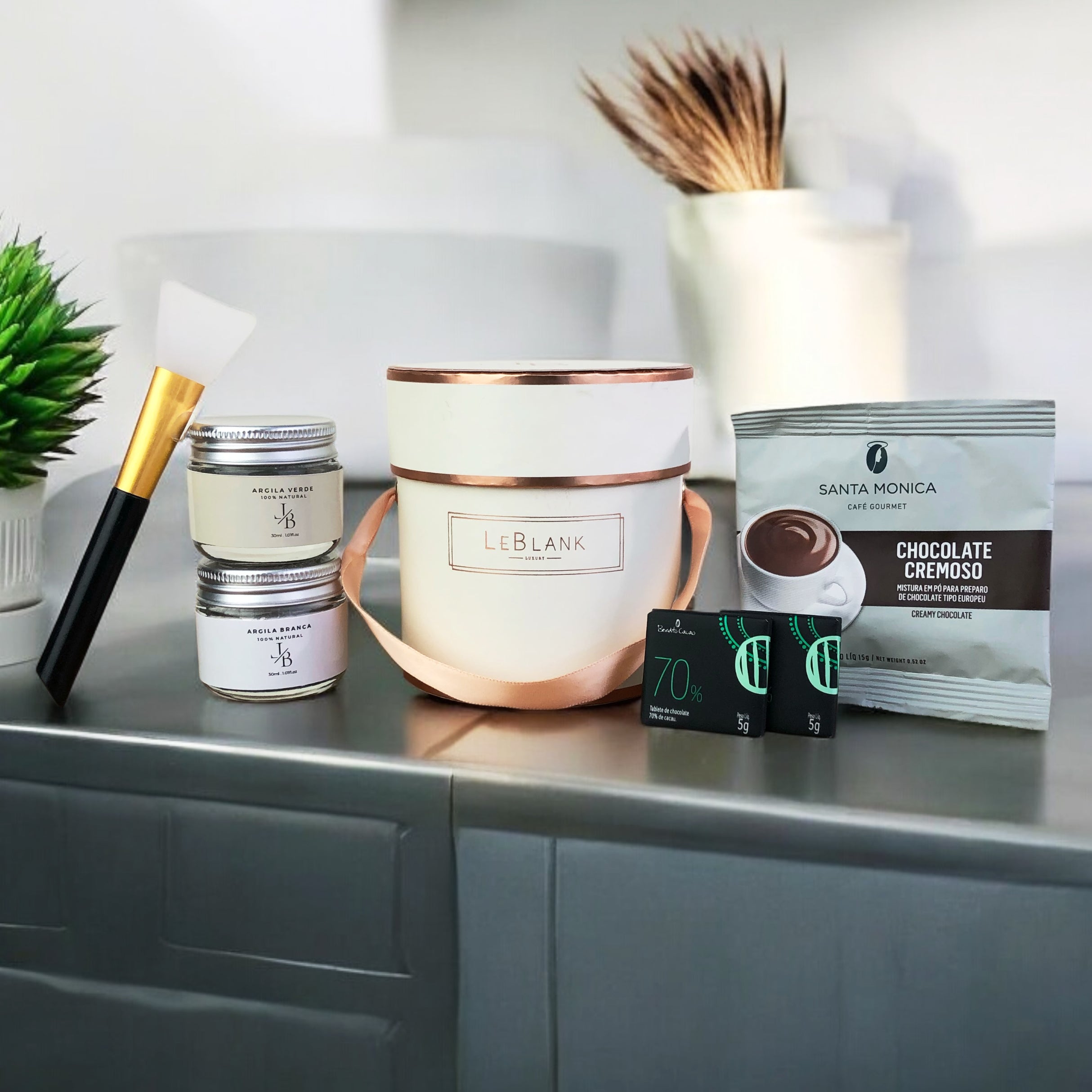 Kit Presente Argila e Chocolate Cremoso