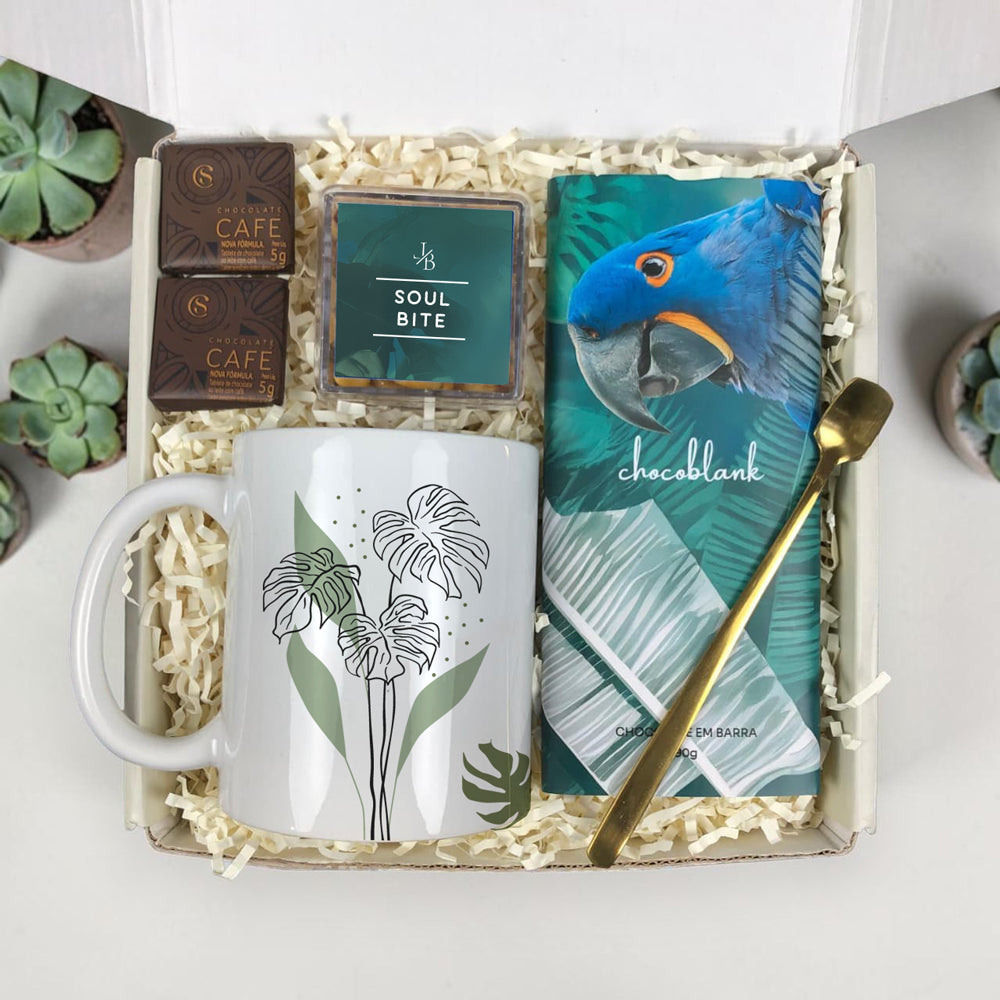 Kit Presente Caneca Personalizada Brasil e Chocolate