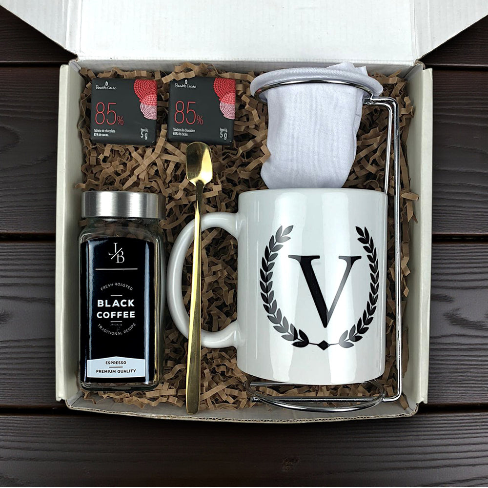 Kit Presente Coador de Café Individual e Caneca Personalizada
