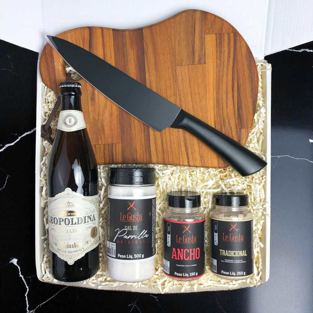Kit Presente Corporativo Churrasco Completo com Faca