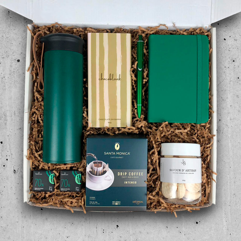 Kit Presente Corporativo Drip Coffee com Garrafa Termica Courino
