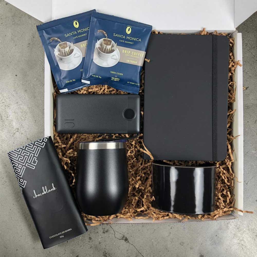 Kit Presente Corporativo Office com Carregador Portatil