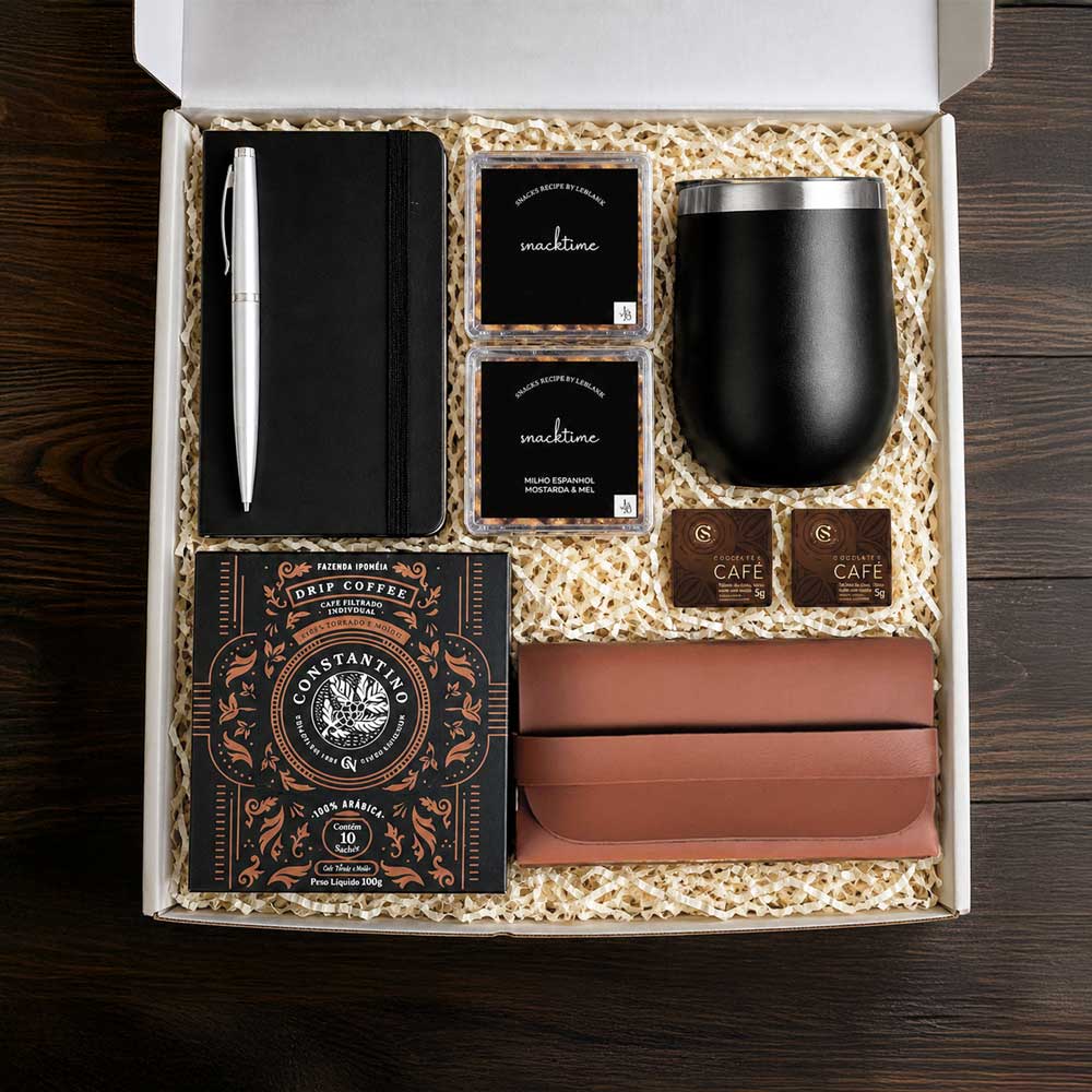 Kit Presente Office Café com Copo Térmico