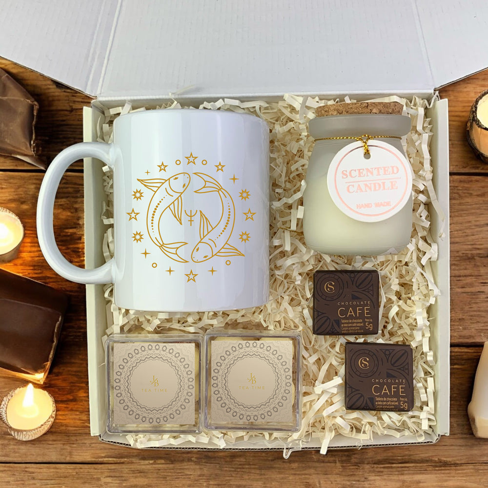 Kit Presente Vela com Caneca Personalizada Signos