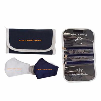 Kit proteção personalizado com necessaire especial com três compartimentos, incluindo máscara lim...