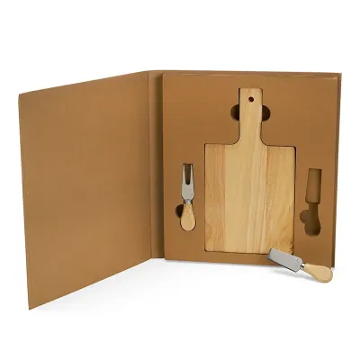 Kit queijo 3 peças em estojo kraft