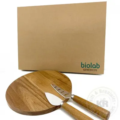 Kit Queijo 3 Pecas em Estojo Kraft