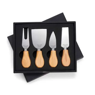 Kit Queijo 4 Pecas em Estojo de Papelao