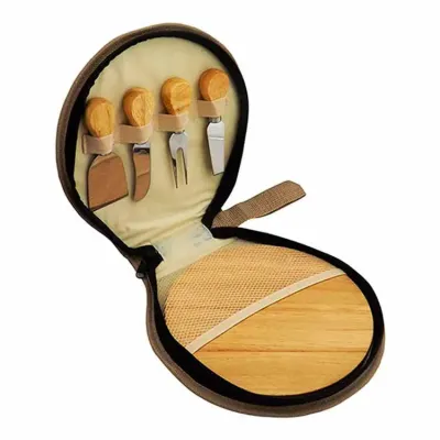 Kit Queijo 5 Pecas Com Bolsa e Ziper