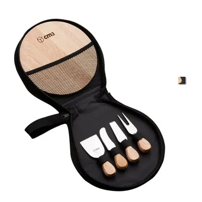 Kit Queijo 5 Pecas Com Estojo Personalizado