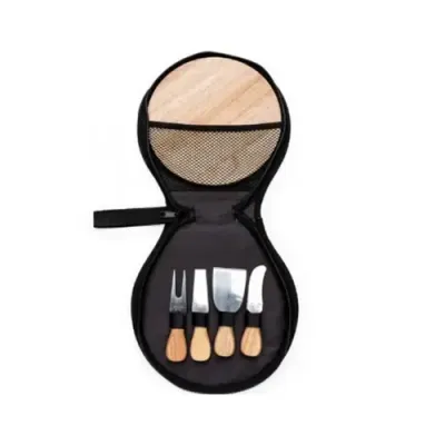 Kit Queijo 5 Pecas em Estojo de Nylon