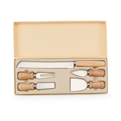Kit Queijo 5 Pecas em Estojo de Papelao