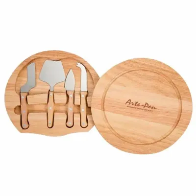 Kit Queijo 5 Peças em madeira
