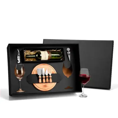 Kit Queijo e Vinho 9 Pecas