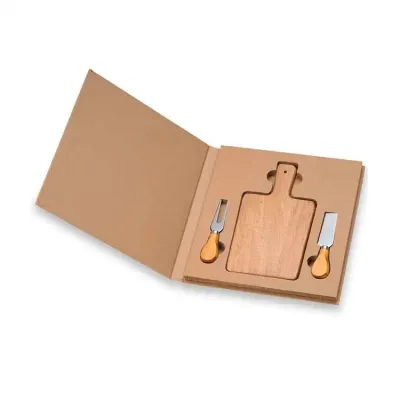 Kit Queijo em Estojo Kraft c 3 Pecas