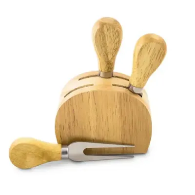 Kit Queijo em Madeira Personalizado
