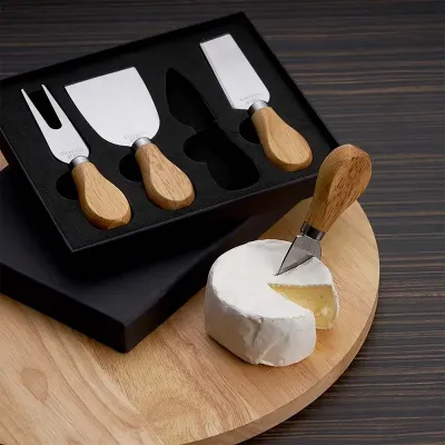 Kit Queijo Personalizado 4 Pecas Com Estojo