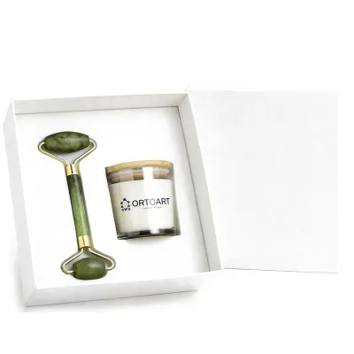 Kit Rolo Massageador e Vela Aromatica