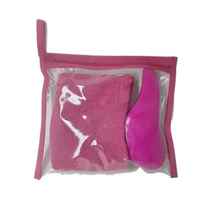 Kit Rosa Pink Escova Magica Touca Turbante