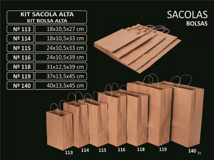 Kit Sacola Alta