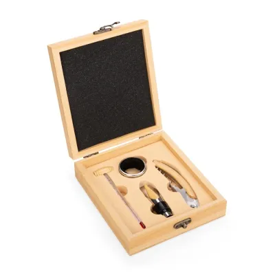Kit Sommelier com Estojo de Bambu - 1