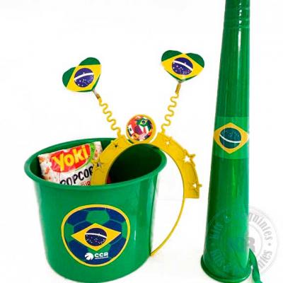 Kit torcida com pipoca - Copa do Mundo