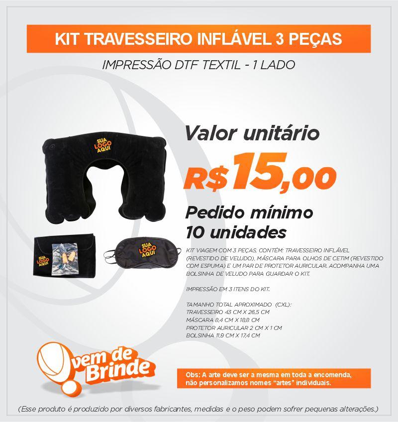 Kit Travesseiro Inflável 3 Peças