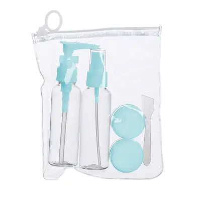 Kit Viagem 5 Pecas Com Frascos Plasticos